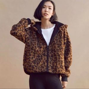Lou & Grey Leopard Print Cozy Up Sherpa Jacket